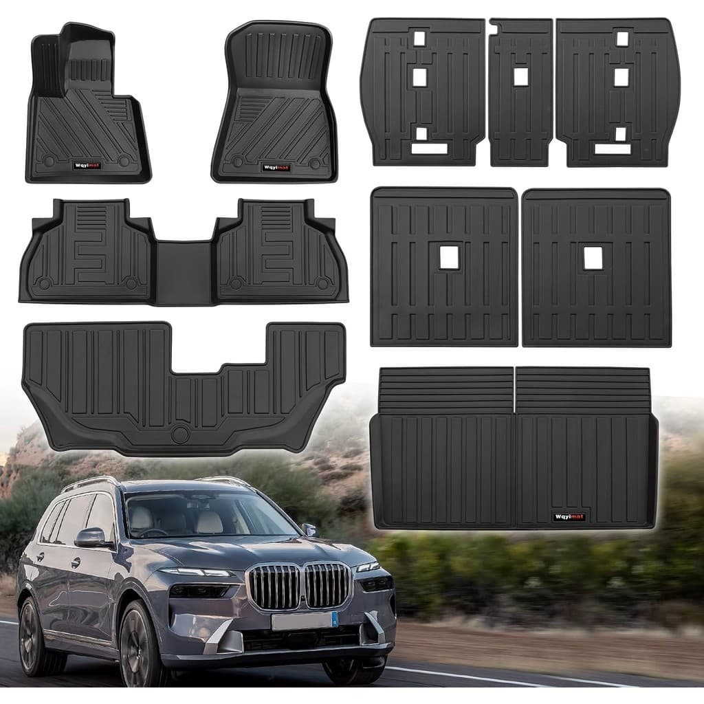 Personalizado Para 2019-2025 BMW X7 7 Tapetes De Assento 3 Fileiras Carga Forro De Porta-Malas E 2o 3o Tapete De Encosto
