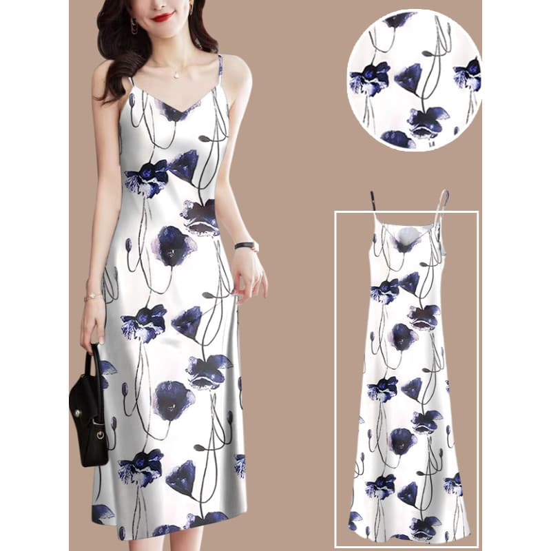 Liberação Pick-up vazamento ~ High-End elegante estilingue vestido 2025 novo estilo verão idade-reduzindo estilingue ves