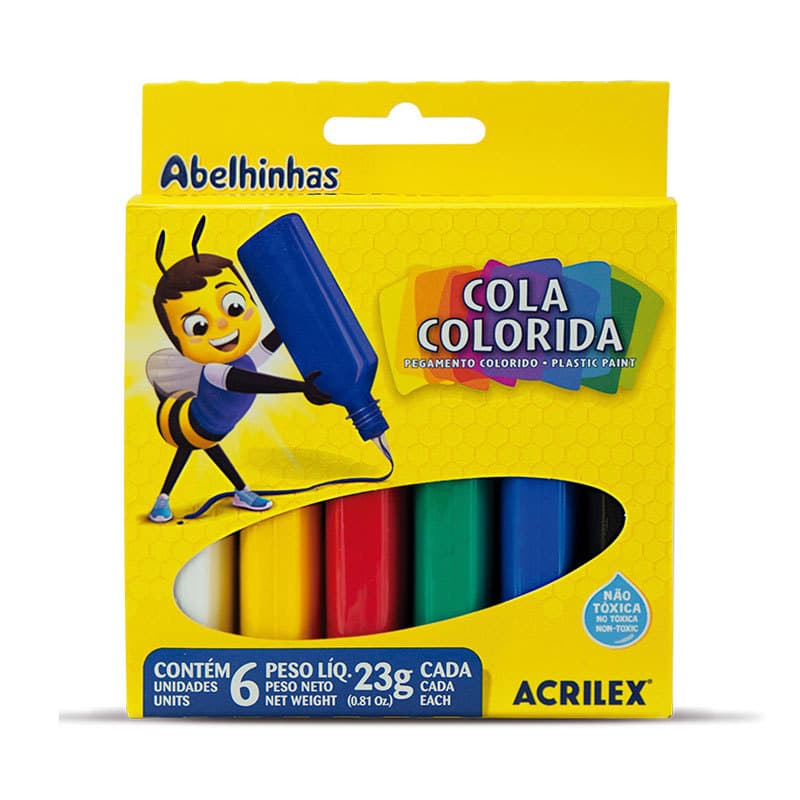 Cola Colorida 6 cores 23g 02606 Acrilex