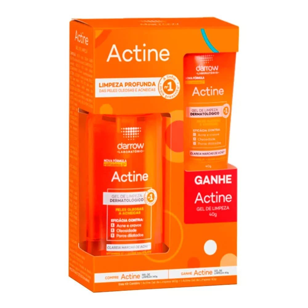 KIT ACTINE DARROW GEL DE LIMPEZA 140G + GEL LIMPEZA 40G