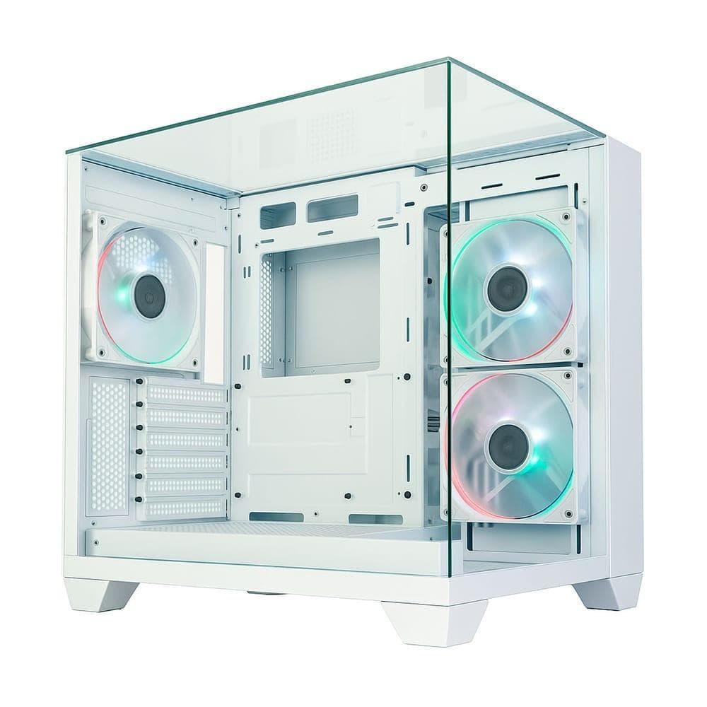 Gabinete Gamer Aquário K-mex Visão Infinita 2 - M-atx - Branco