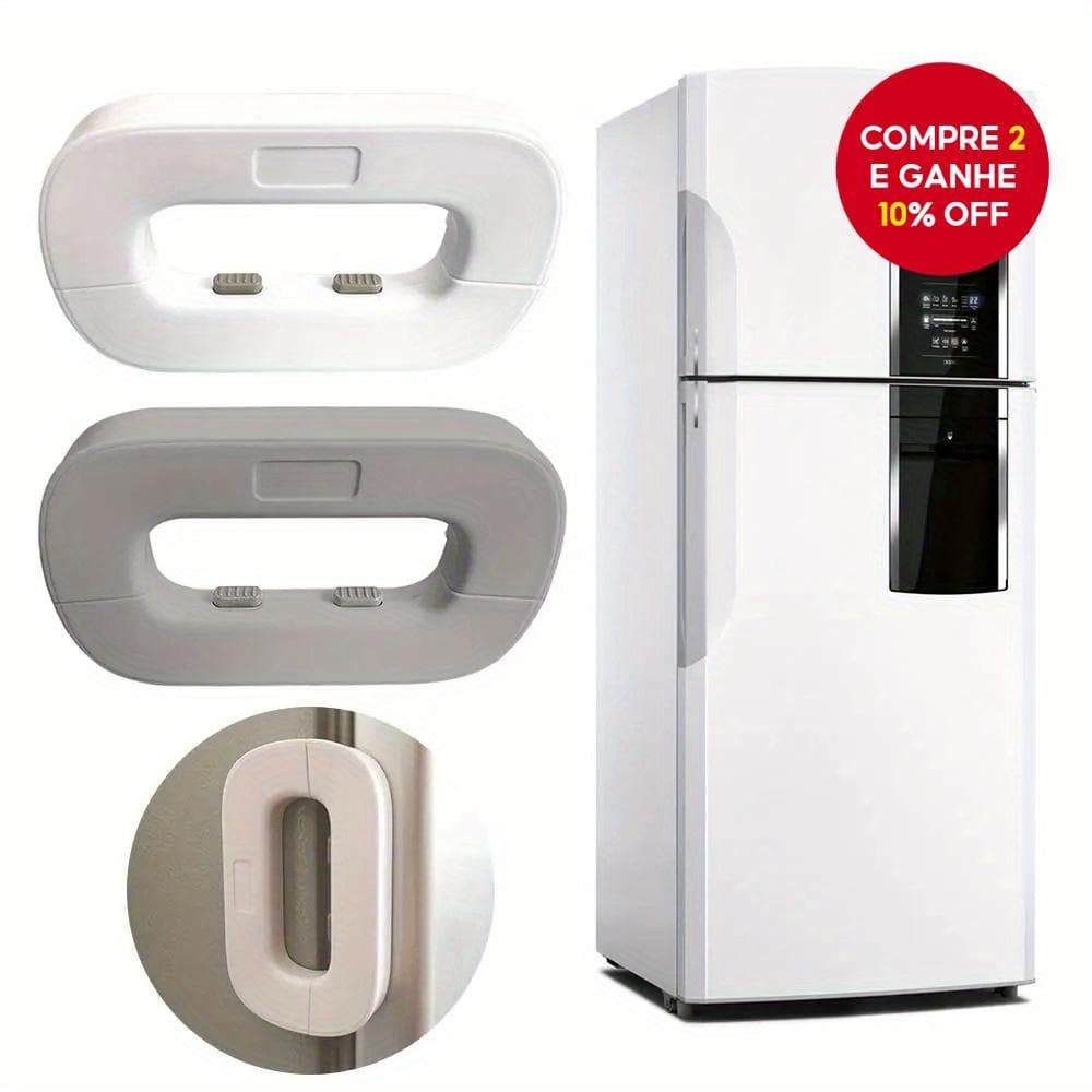  Trava de Segurança Plástica para Porta de Geladeira, Janela e Armário, Protetor Antiaprisionamento, Presente de Natal