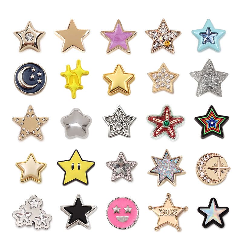 100 # Miss Zoe Jibtz Bonito Estrela Buraco Sacos Acessórios Metal Corrente