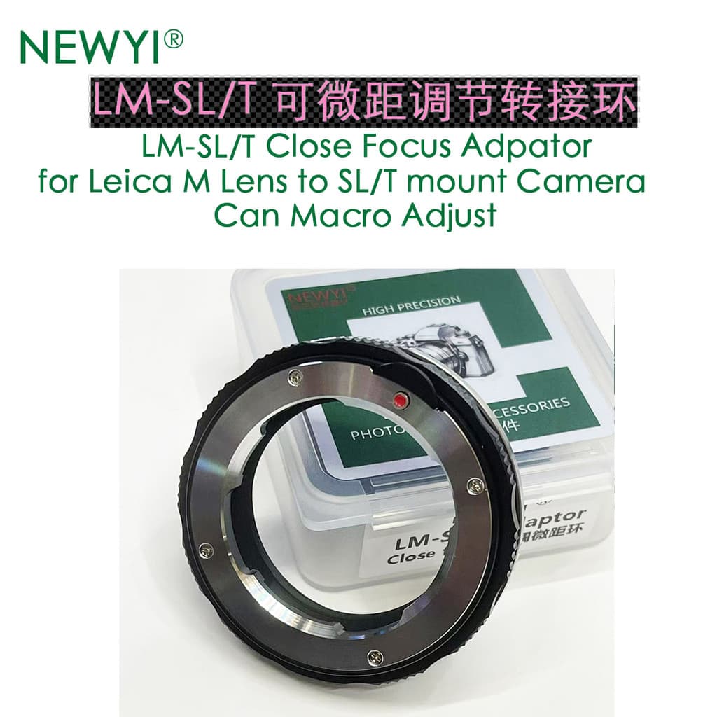 Lente NEWYI Leica M Para Adaptador De Foco Próximo De Latão Macro SL T Mount (Cobre Preto) Com Infinito