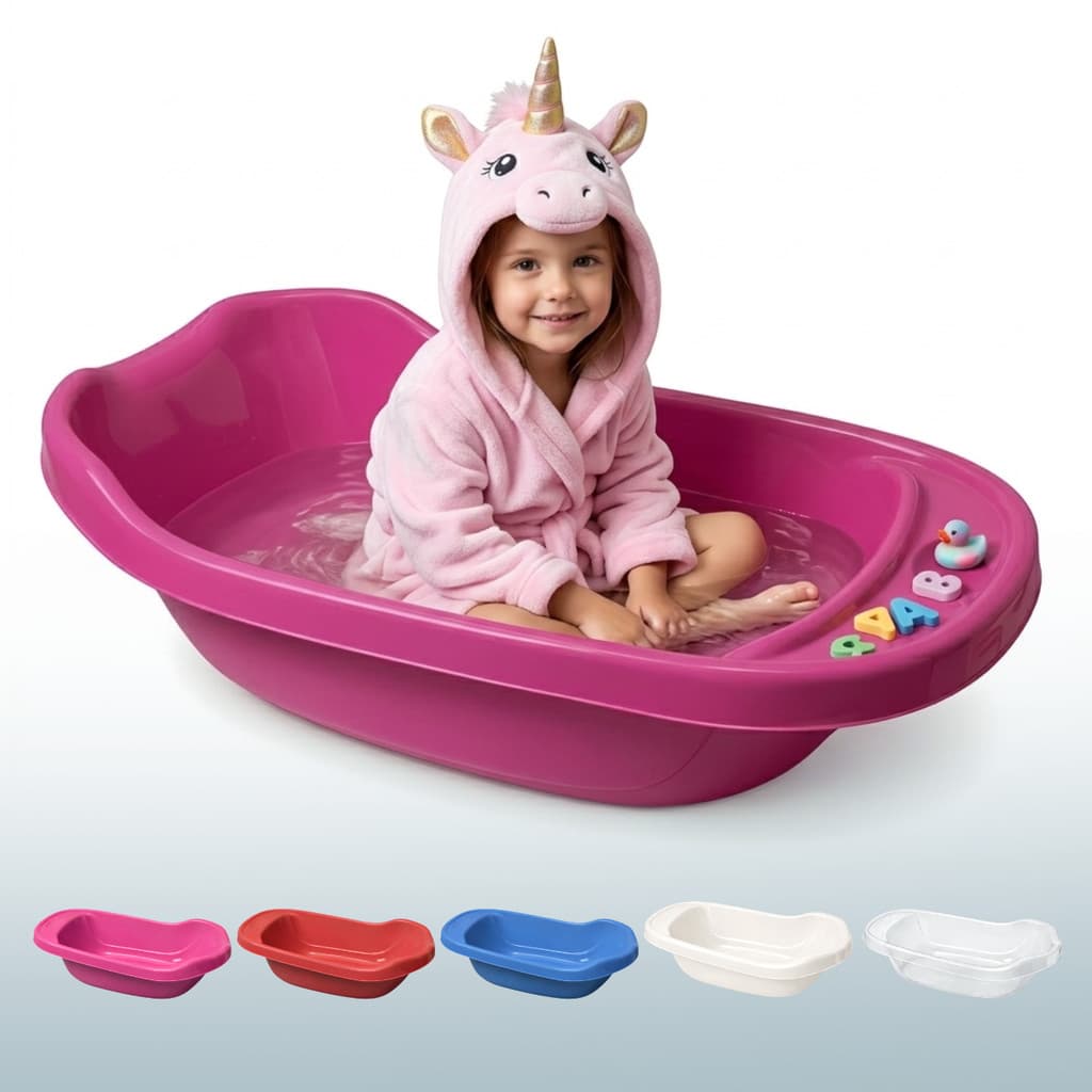 Banheira Grande Bebê Infantil 35 Litros Para Tomar Bainho Confortável Resistente