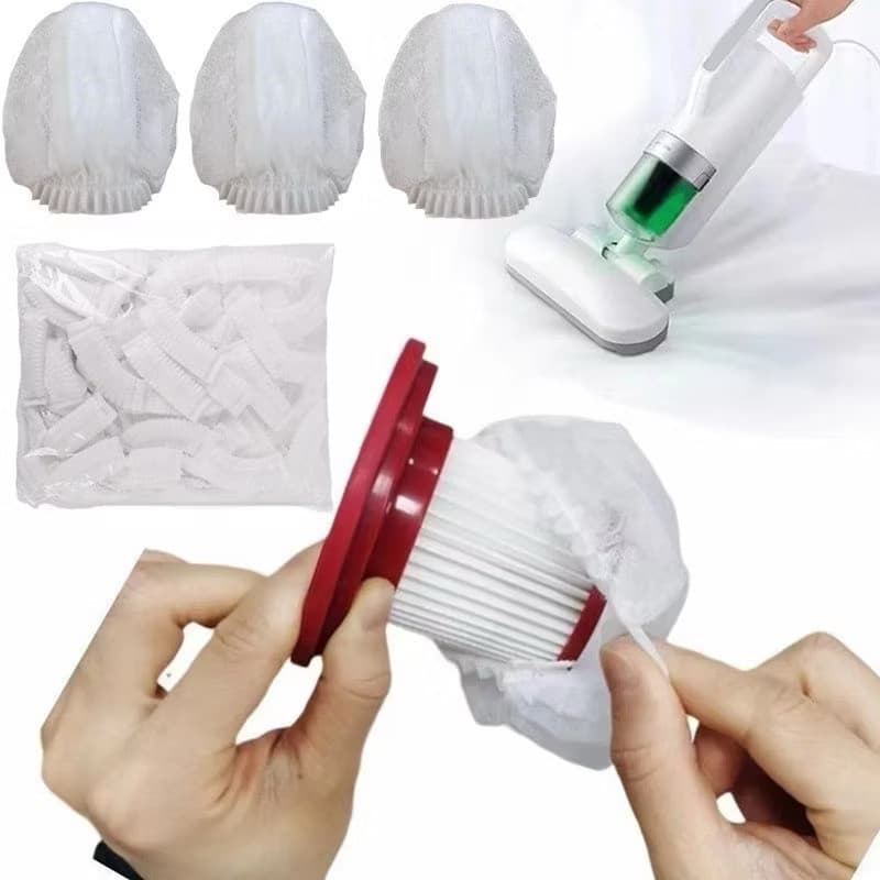 Kit 100 Capas Descartáveis para Filtro de Aspirador - Proteção Higiênica contra Pelos e Poeira
