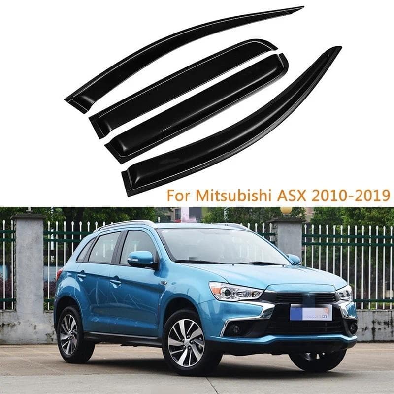 Defletor De Janela Lateral Do Carro Para Mitsubishi ASX 2010-2019 Escudo Preto Vento Sol Chuva Protetores De Fumaça Told