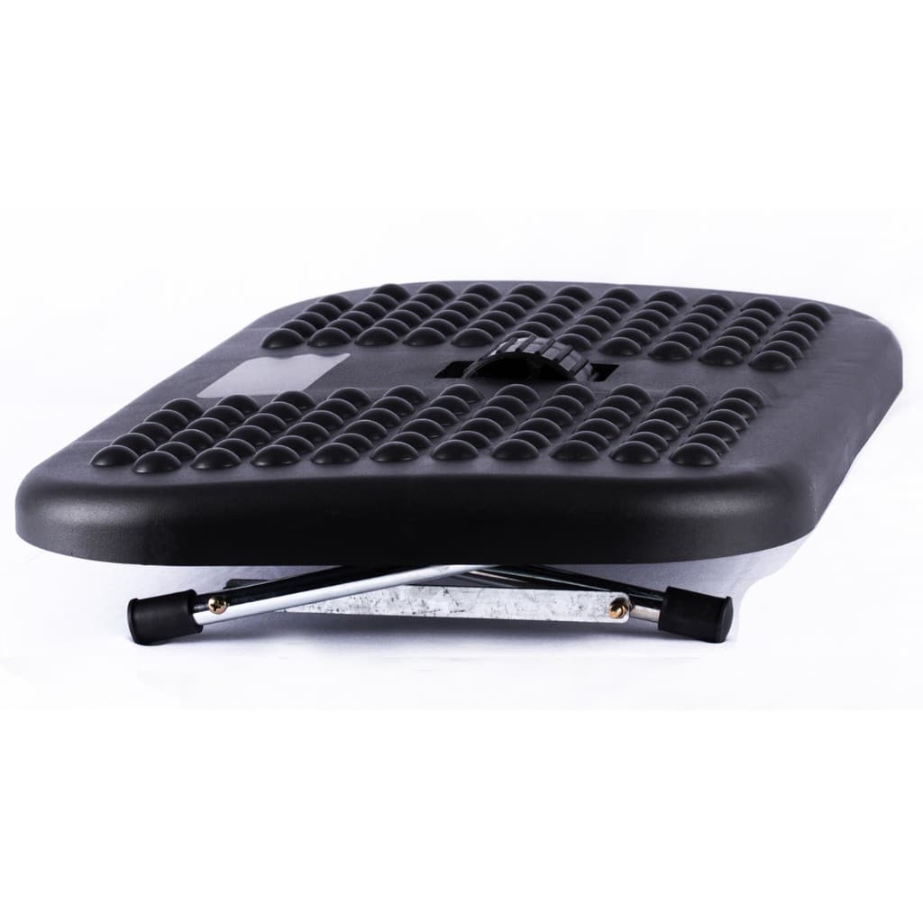 Apoio Descanso Para Pés Massageador Ergonomico Com Ajuste de Altura Preto