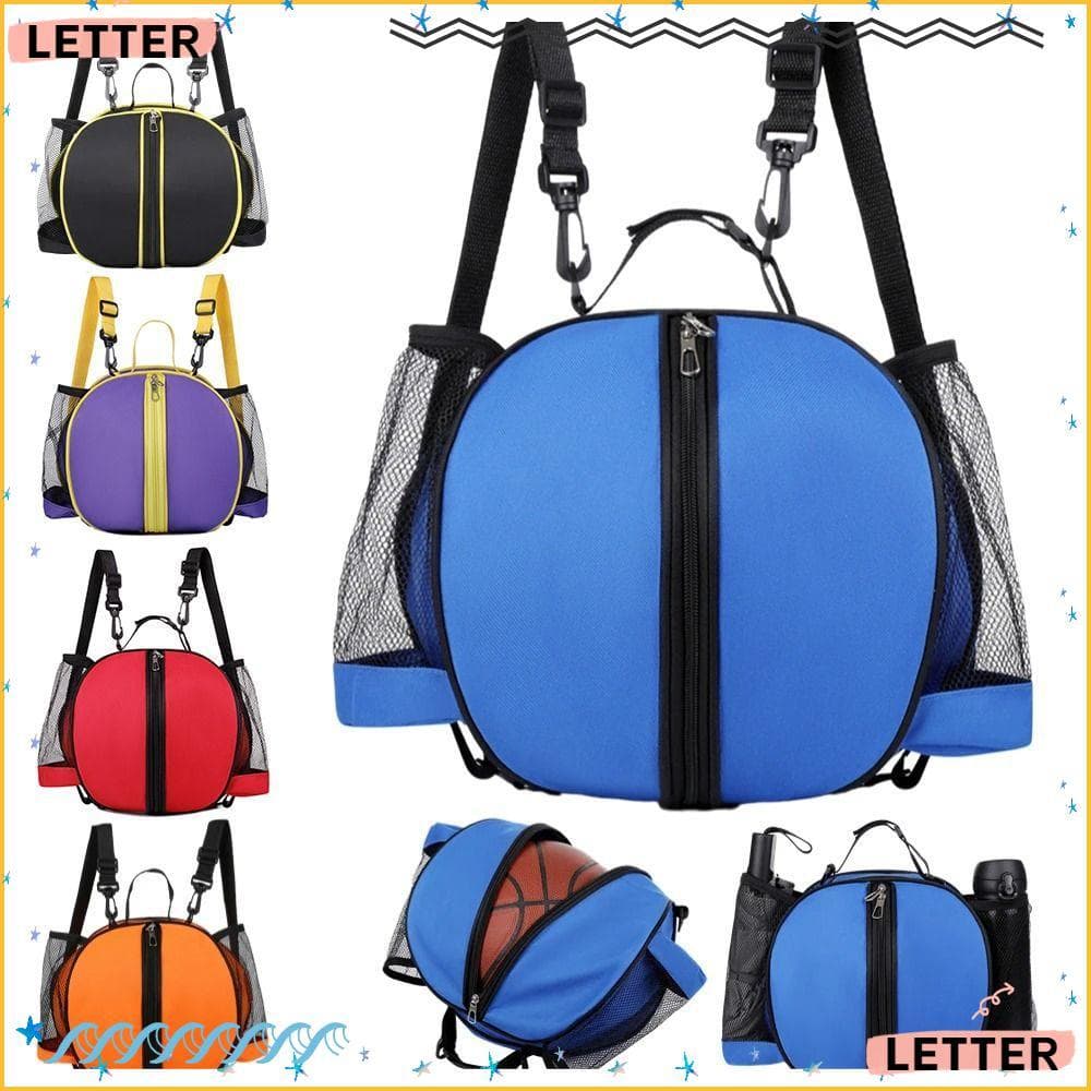 Bolsa De Ombro De Basquete Carta , Bola Esportiva Com Alça Ajustável Ao Ar Livre Transporte