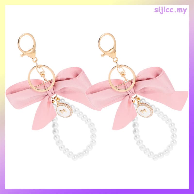 2 Pçs Acessórios Bonitos Chaveiro Bolsa Pingente Chaveiros Feminino Bowknot sijicc