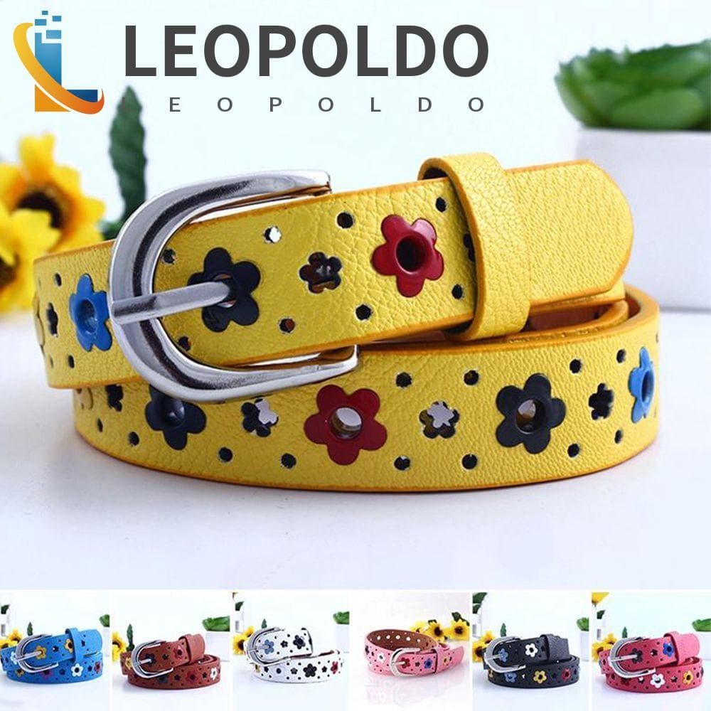 LEOPOLDO Cinto Infantil De Couro PU Unissex Cintos Ajustáveis
