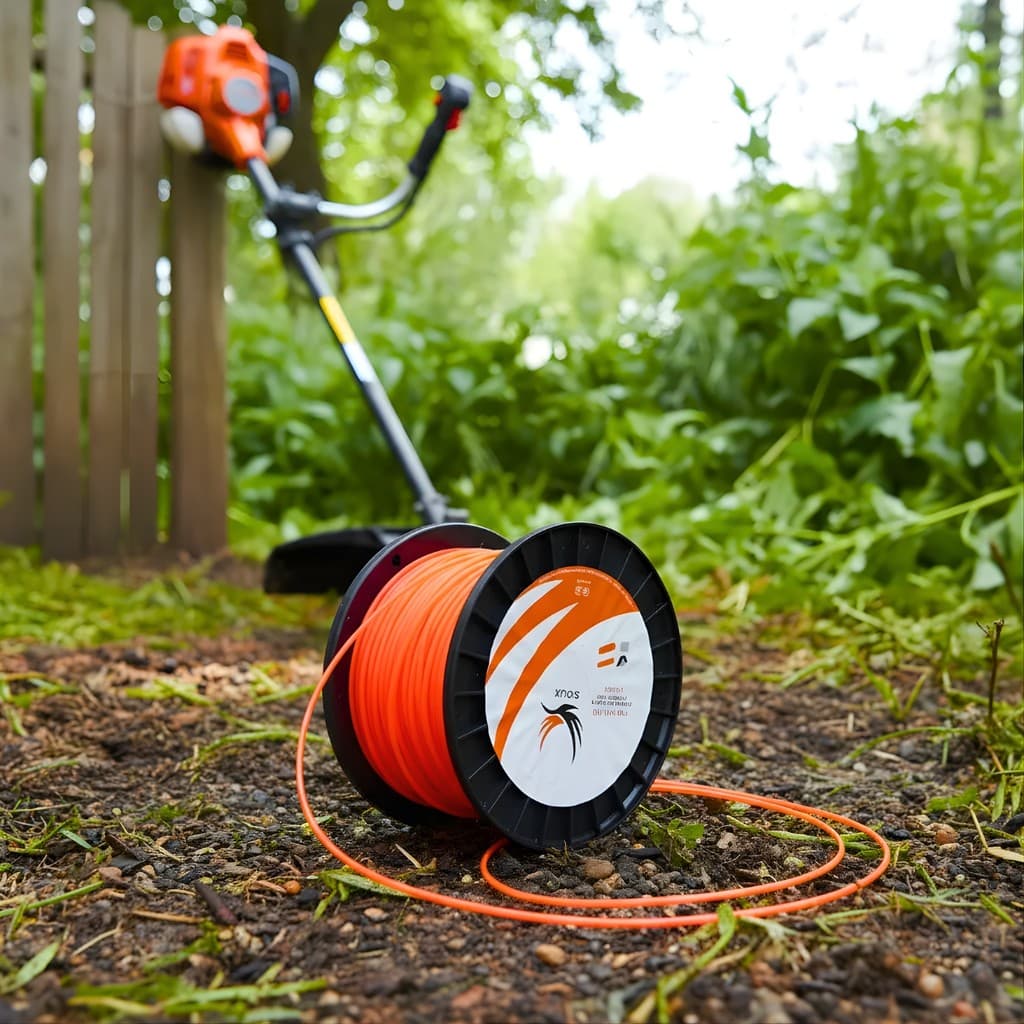 Rolo Fio Nylon 3mm 1kg 110m Quadrado Para Roçadeira Uso Intenso Alta Resistência Linha Profissional