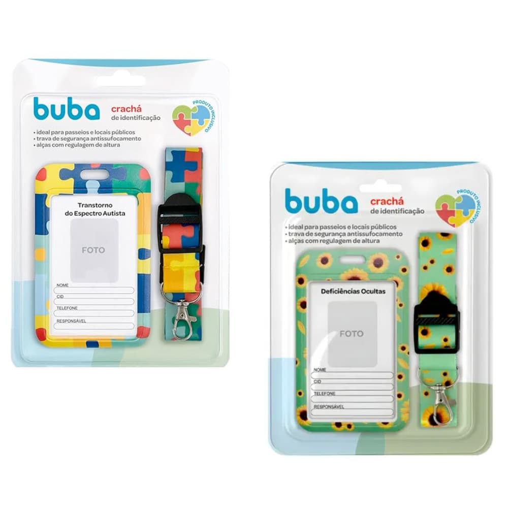Crachá De Identificação Para Espectro Autista e Deficiências Ocultas Buba