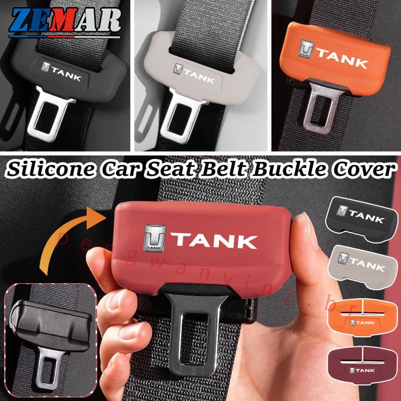 Protetor de Fivela de Cinto de Segurança de Silicone para Carro GWM Tank 300, Capa Antiderrapante e Antirriscos MDL4