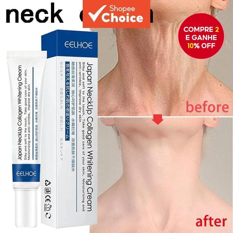 Creme Reafirmante De Pescoço De Colágeno , Reduz O Queixo Duplo E Linhas Finas Para Cuidados Diários Com A Pele Antienve