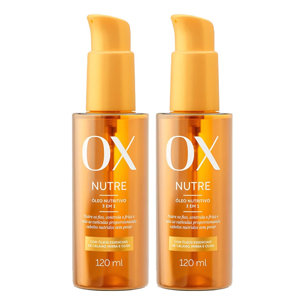 Kit C/2 Óleo Nutritivo 3 Em 1 Ox Nutre 120ml