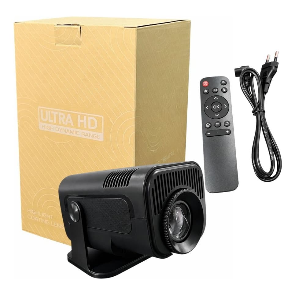 Atualizado Projetor Smart HY320 Android Full HD 1920x1080 Wifi6 390 Ansi Lumens