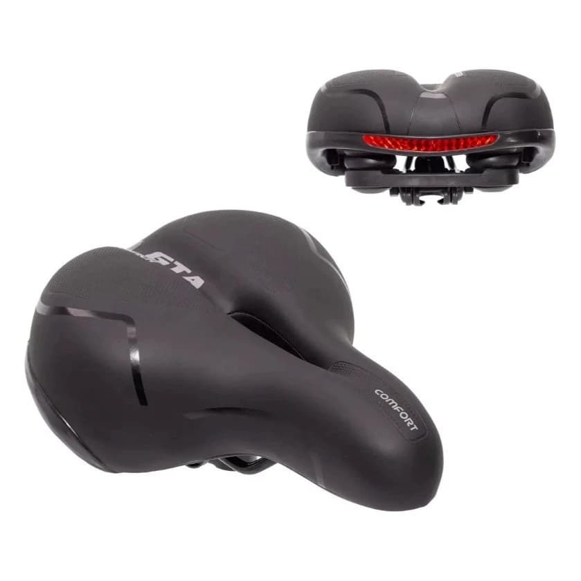 Selim Banco Bicicleta GTA Comfort 250x200mm Fita Refletiva