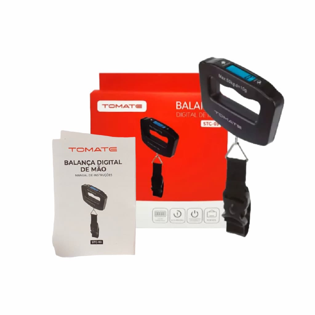 Balança De Mão Portátil Leve Com Visor Digital LED Para pesagem precisa de Mala Bagagem de Aeroporto Mede 0g Até 50 Kg