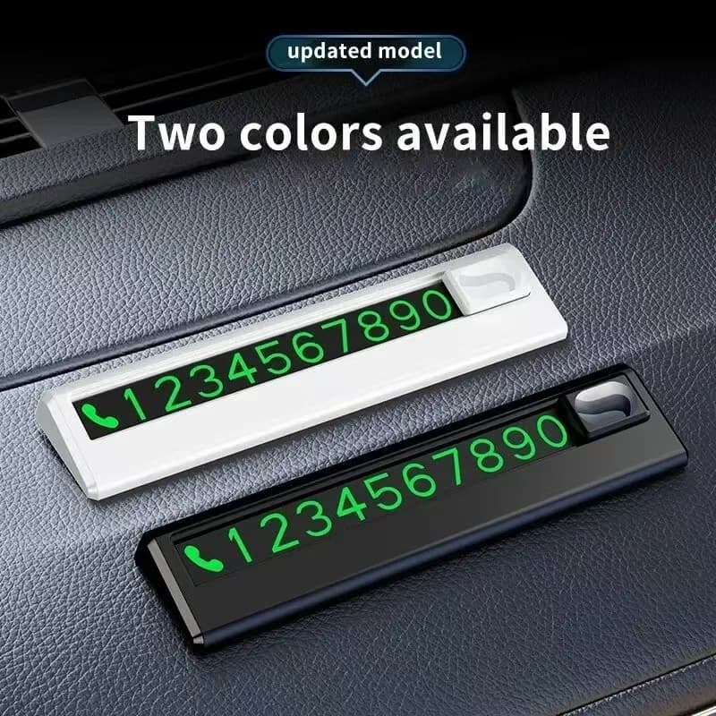 Brilho Magnético No Escuro Cartão De Número De Telefone Do Carro Placa De Estacionamento Temporário Parar Acessórios Par