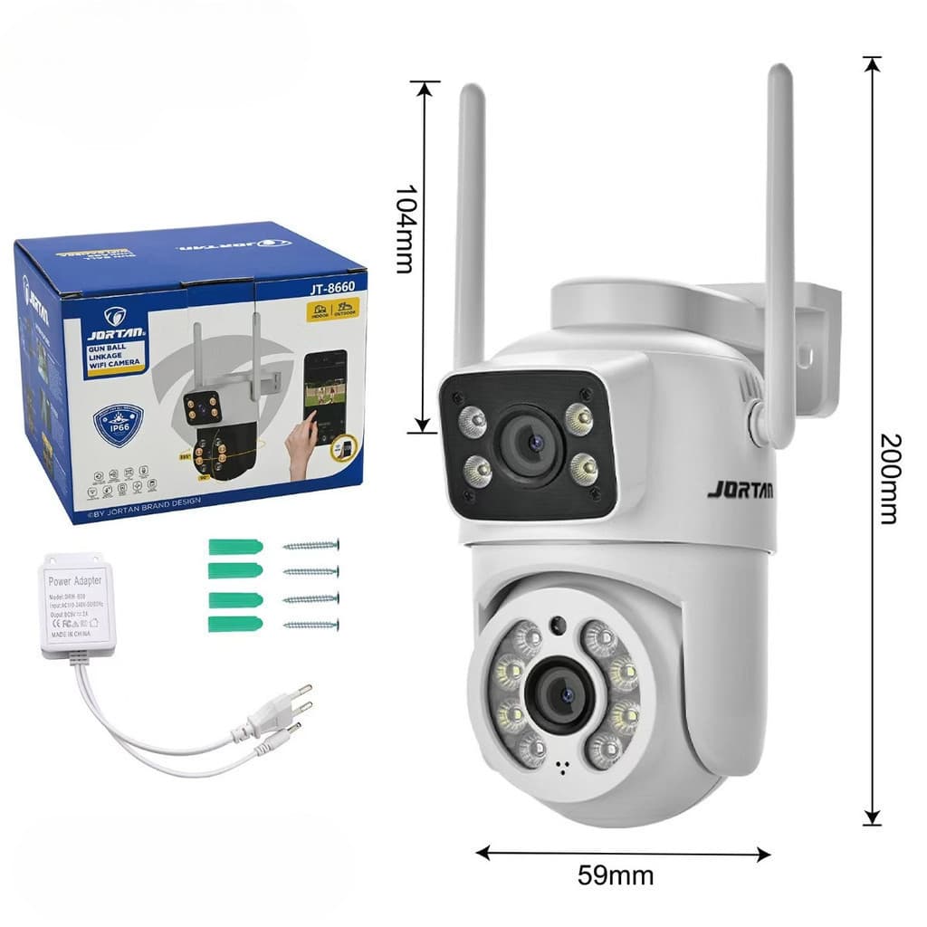 Câmera de Segurança Wi-Fi Externa IP66 com 2 Lentes + Monitoramento no App Yoosee