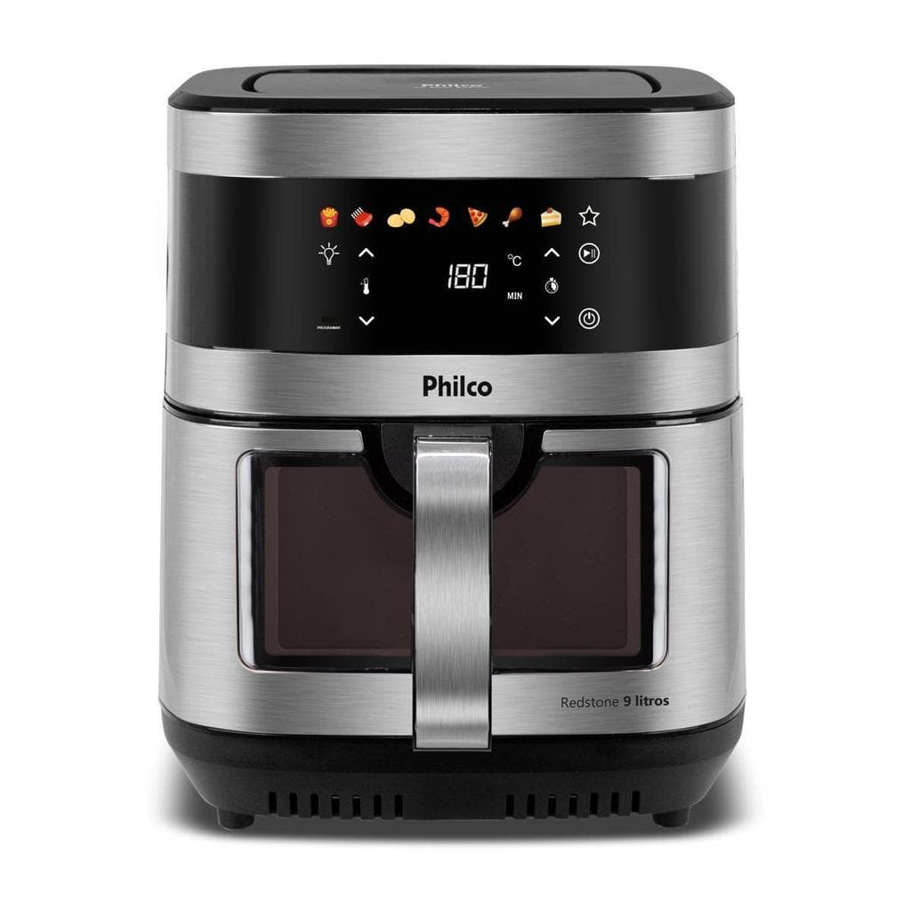 Air Fryer Philco 9L Visor Glass Painel Digital PAF90C