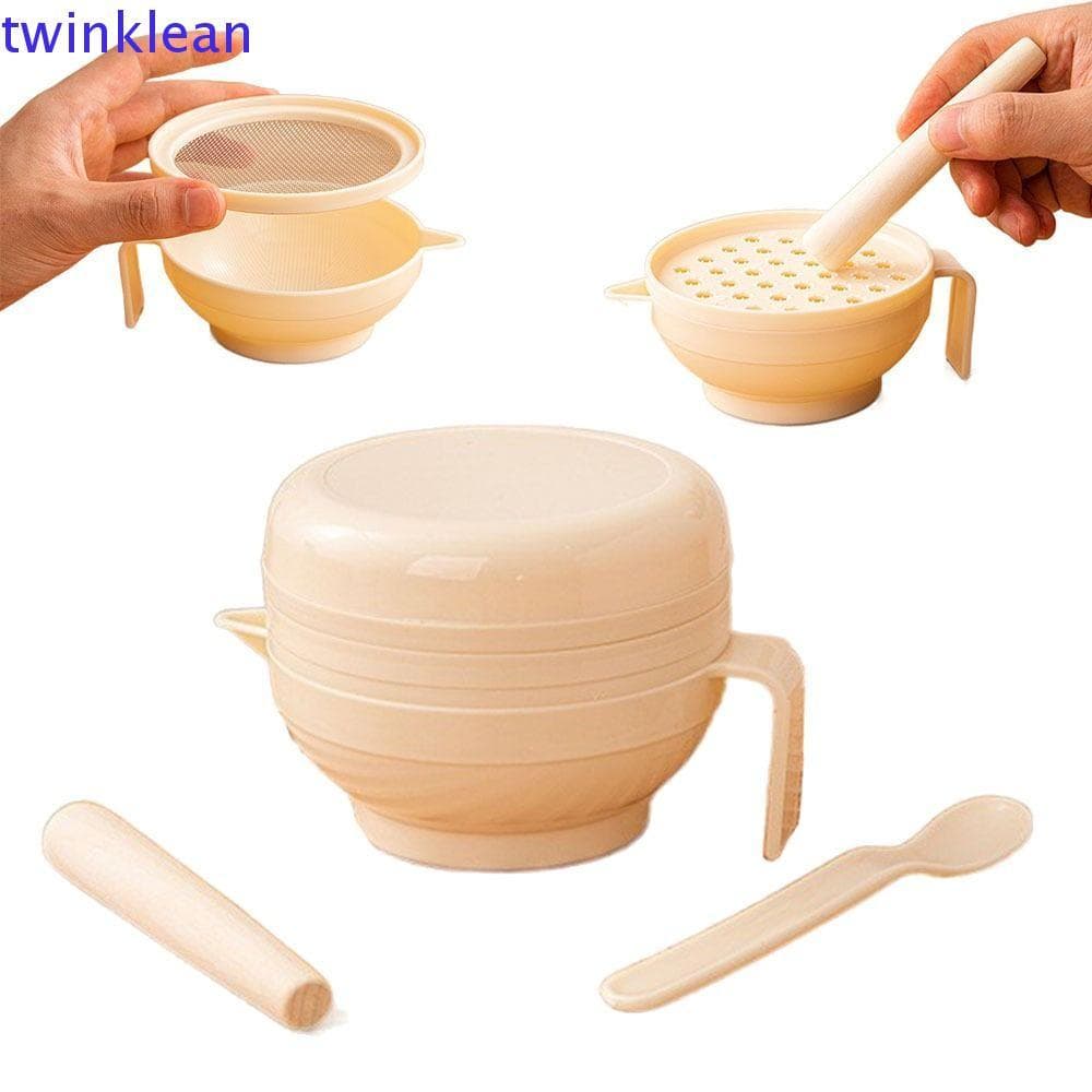 Conjunto De Tigela De Moagem De Alimentos TWINKLEAN 7 Unidades , Kit De Moedor Manual Portátil Para Bebê De Qualidade Al