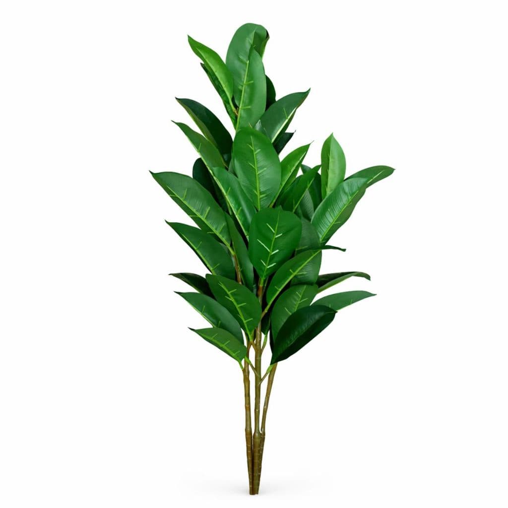 Haste Magnólia Artificial Verde Folhagem Decorativa Realista