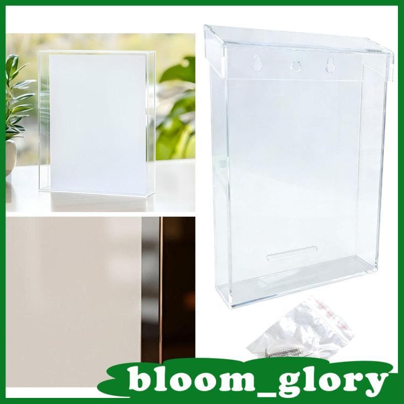 [Bloom_glory] Suporte Para Folhetos Ao Ar Livre Menu De Acrílico Transparente Montagem Em Parede Caixa De Imóveis Exibiç