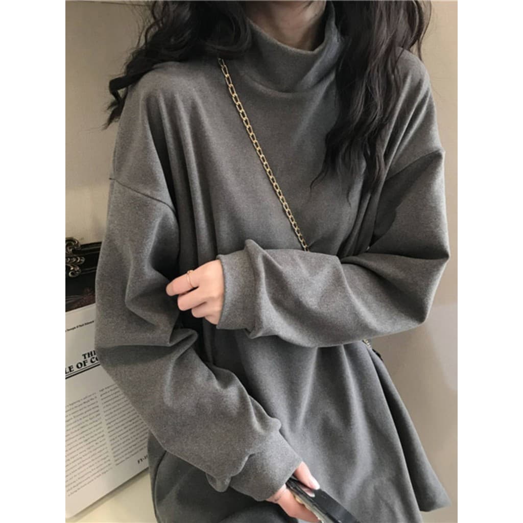 Roupa de maternidade alemão veludo gordura mm Plus Size feminino outono inverno solto mais magro olhar de manga comprida