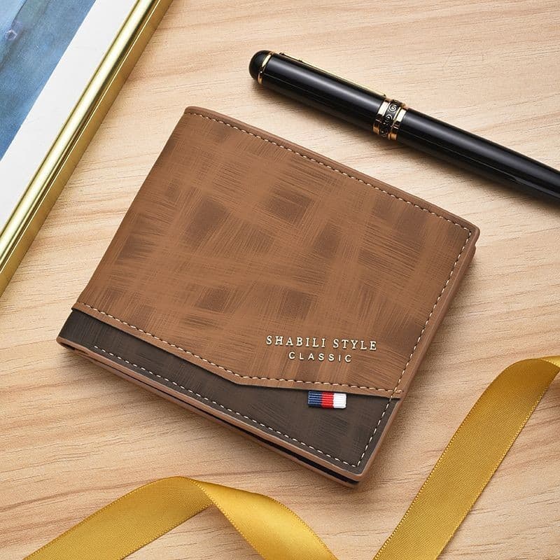 Carteira masculina carteira curta carteira multifuncional versão estudante masculina