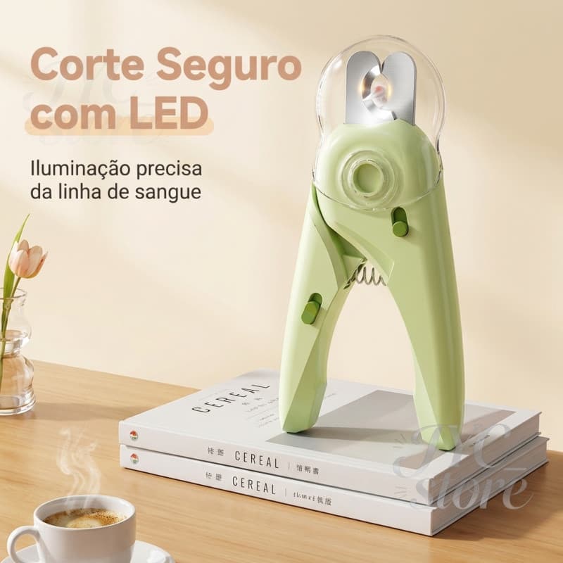 Cortadore de unhas, alicates e limas para cães e gatos com luz LED  3 em 1