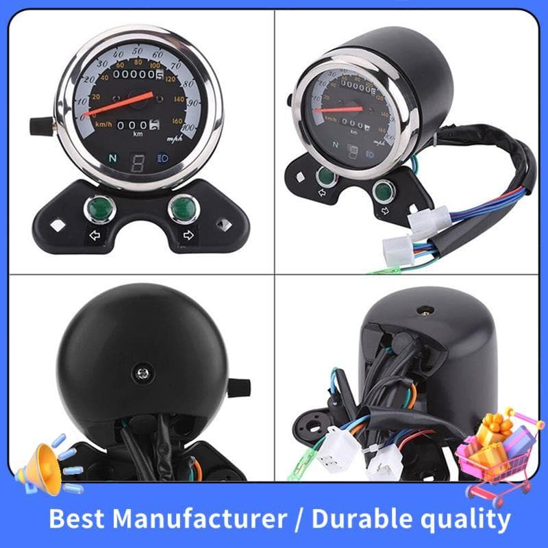Para GN125 TU250 Universal Motocicleta Velocímetro Medidor Odômetro Retro Instrumento De Modificação