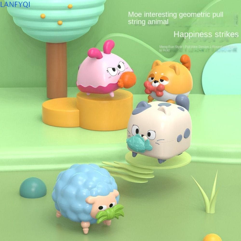 LANFYQI Brinquedo De Corda , Brinquedos De Relógio De Tração De Animais , Modelo Desenho Animado Interativo Engraçado He