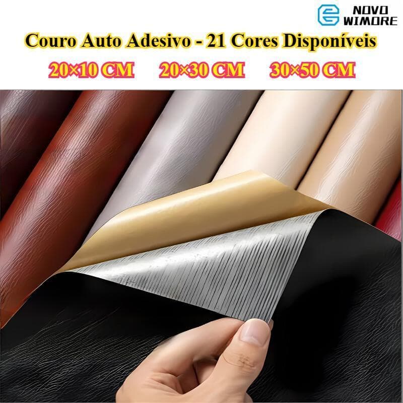 [JJYP] Couro Auto Adesivo (20×10 / 20×30 / 30×50CM) - Para Reparar Sofá, Bolsa, Carro, Cadeira, Móveis - Fácil Aplicação