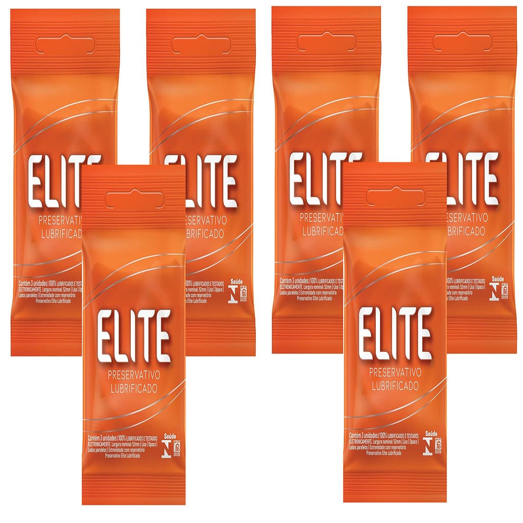 Kit Com 18 Unidades Preservativo Elite Lubrificado - Blowtex