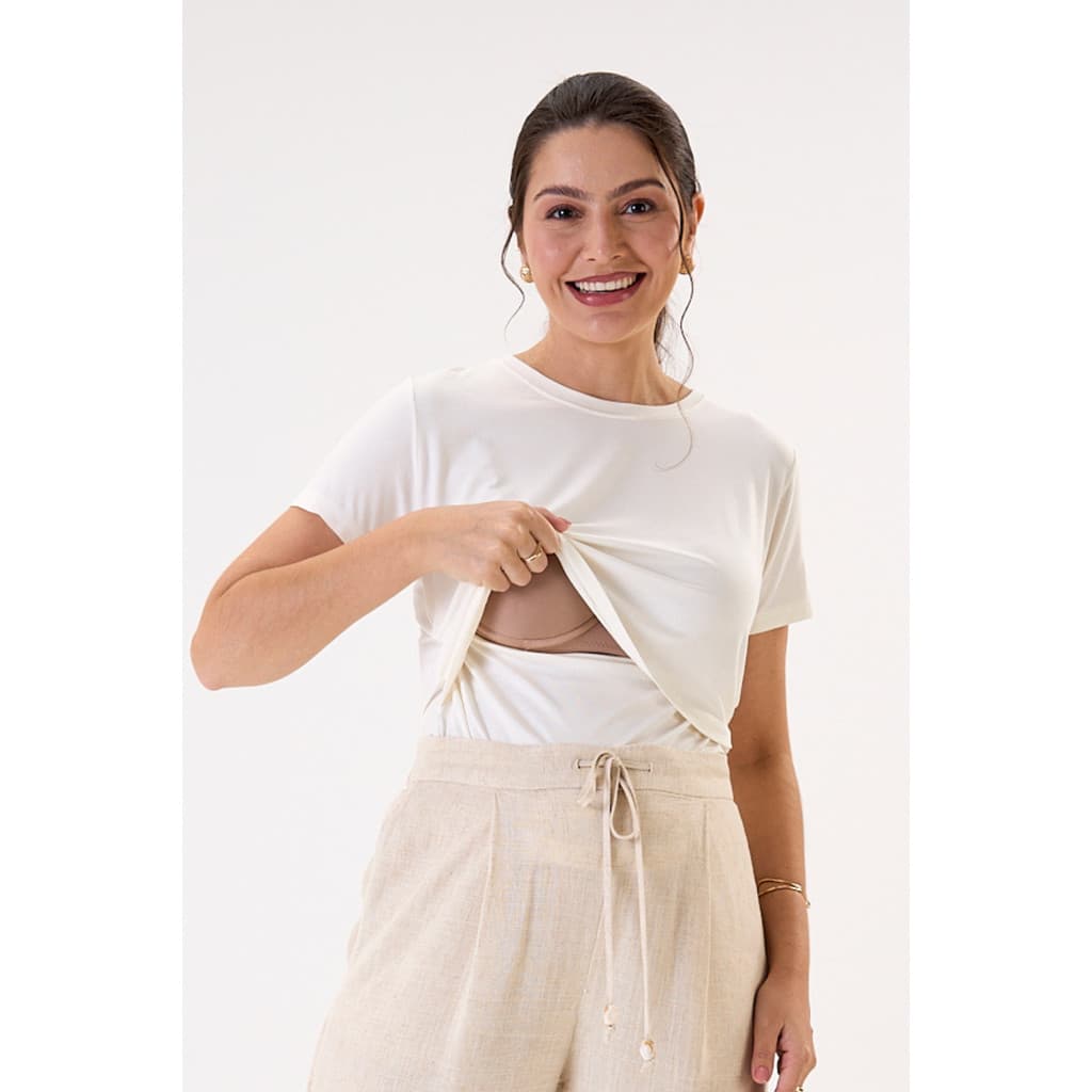 BLUSA DE AMAMENTAÇÃO OFF WHITE
