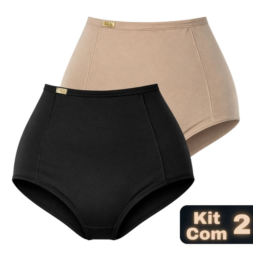 kit 2 Cintas Suplex Alta Compressão Feminina Modeladora Discreta Confortável
