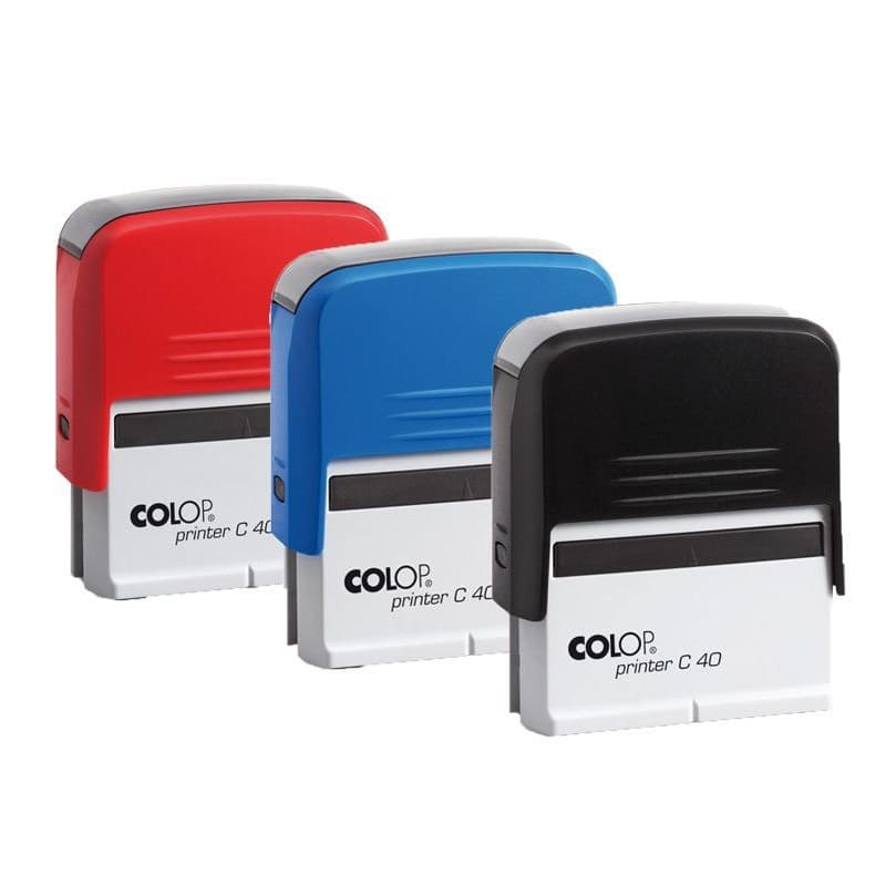 (SEM PERSONALIZAÇÃO) Liquidando Carimbo Automático Colop C40 23x59mm | Carimbo Grande Importado