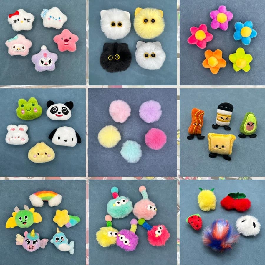 Miss Zoe Jibtz Bolsas Com Buracos De Animais De Pelúcia Acessórios Para Chinelos De Bola