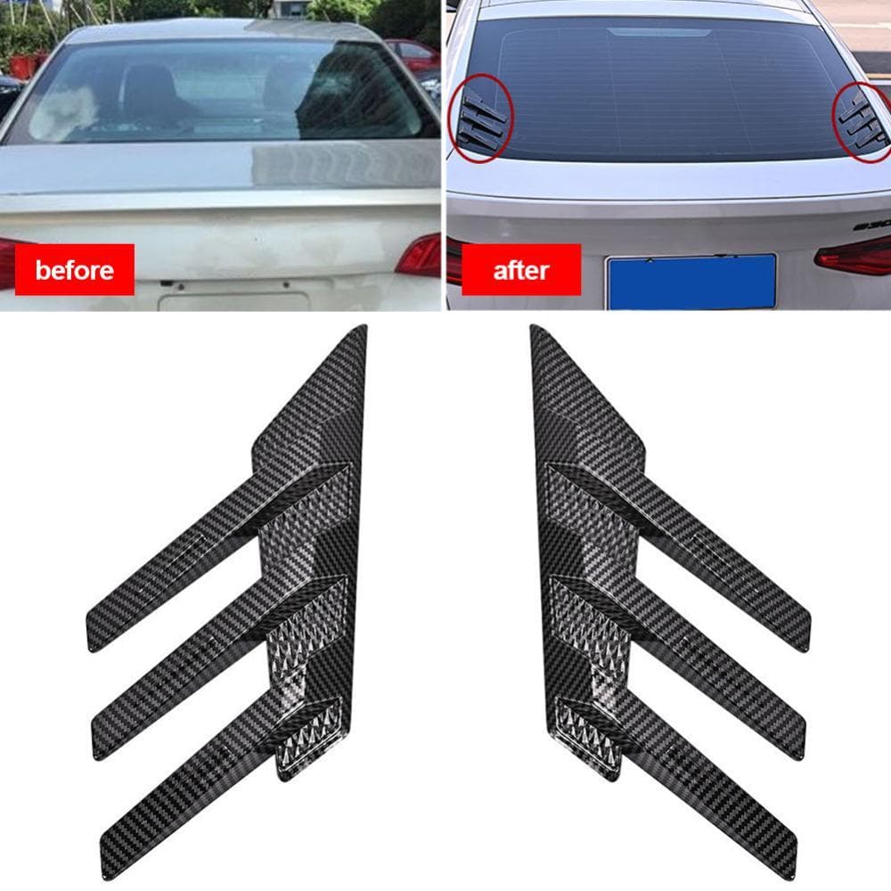 TKEY Universal 2 Pçs Pára-Brisa Traseiro Do Carro Spoiler Lateral Asa Traseira Guarnição Aberturas Laterais Decoração Ge