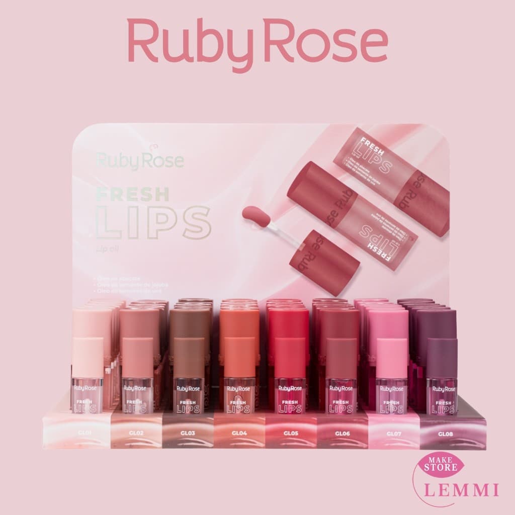 Lip Oil Fresh Lips - Linha Rosa Ruby Rose