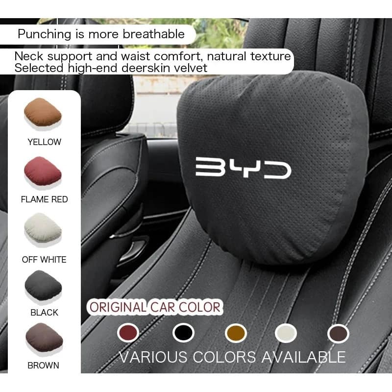 Para Byd Selo Gaivota Golfinho Seaction 7 6 Atto 3 Canção Mais Tang Acessórios Pescoço Do Carro Encosto De Cabeça Traves