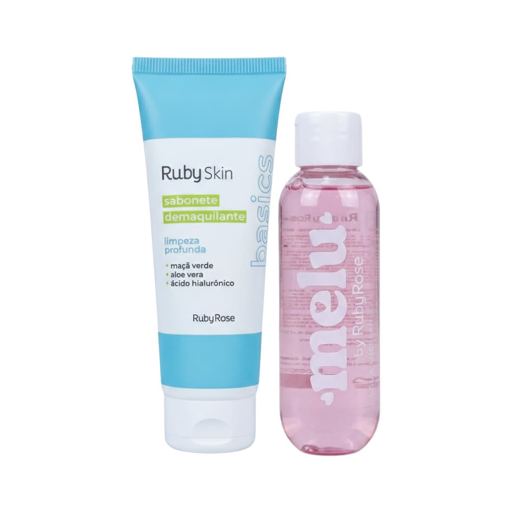 Água Micelar Melu + Sabonete Demaquilante Ruby Rose® | Kit
