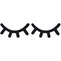 Par de Cílios Decorativo Madeira Mdf 15cm - Preto