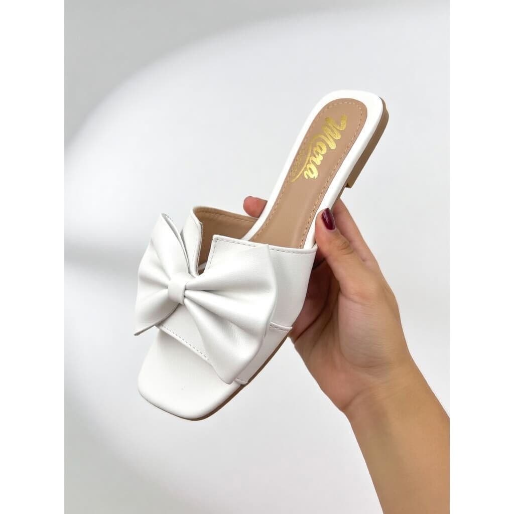 Sandália Rasteirinha Laço Moda Blogueira Verão  Feminina Calçado Confortável  Macio Tendência