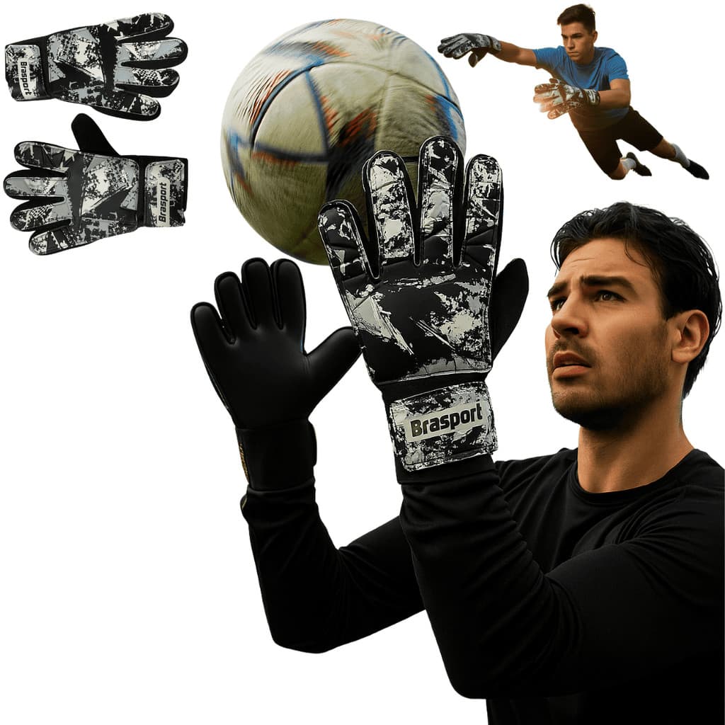 Luva goleiro profissional adulto futsal society campo quadra sintética treino jogo futebol oficial original