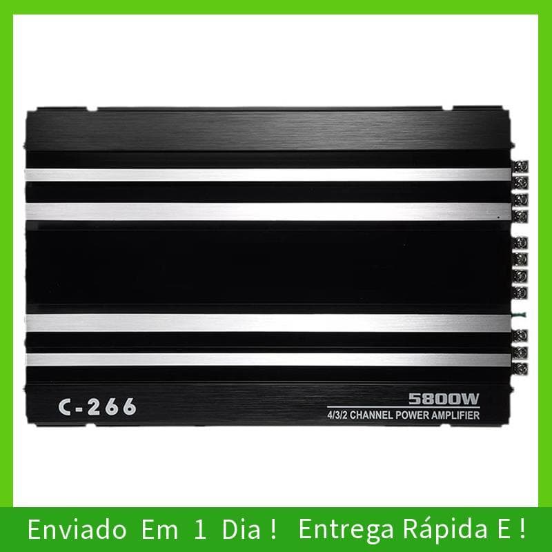 - Joyce Amplificador De Áudio Para Carro De 4 Canais 5800W Alta Potência 12V Ultrafino De Quatro Vias Ferramentas Classe