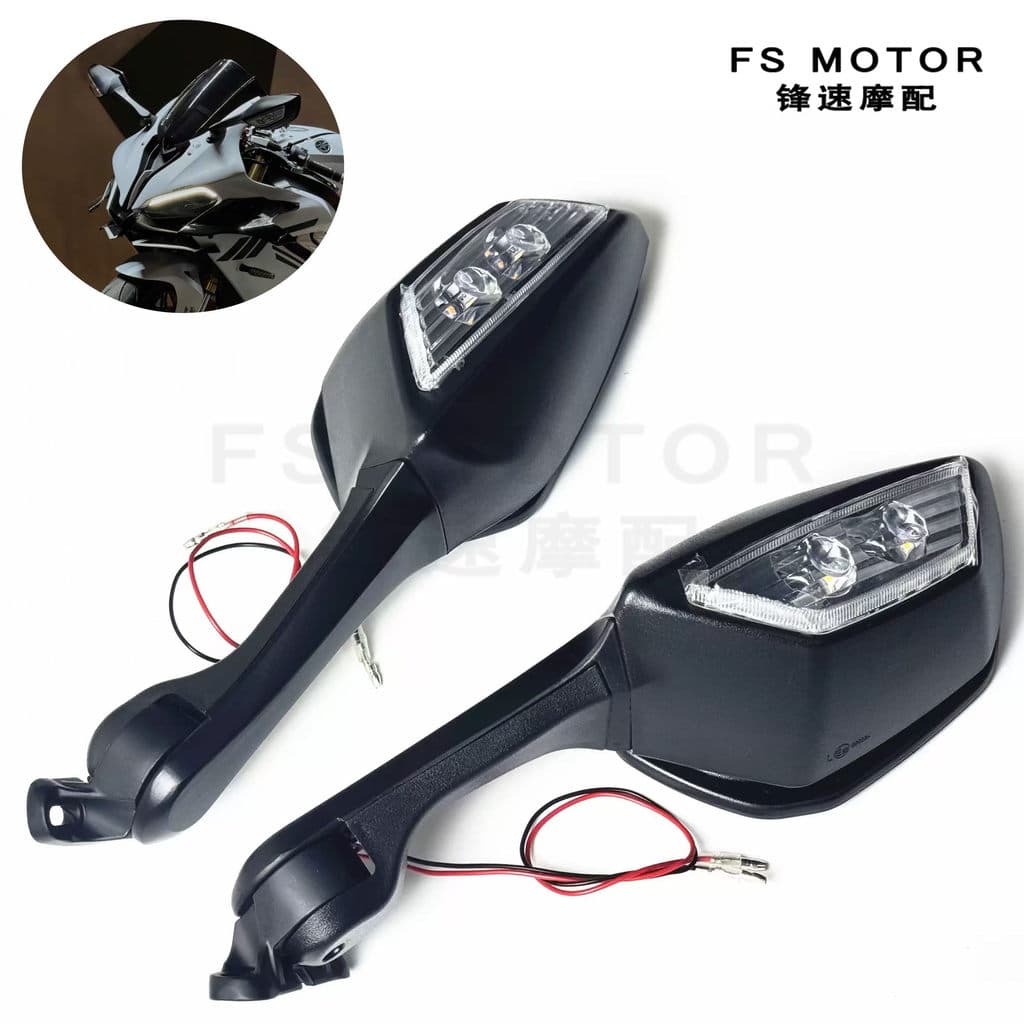 Adequado para corrida 600/550RS Taurus modificado espelho retrovisor corrida 921/800/450/250 espelho com luz