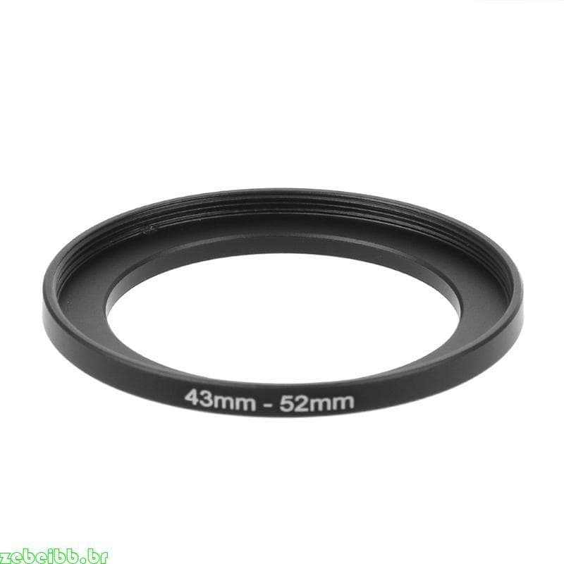 zebeibb 43mm A 52mm Metal Step Up Anéis Adaptador Lente Filtro Câmera Ferramenta Acessórios